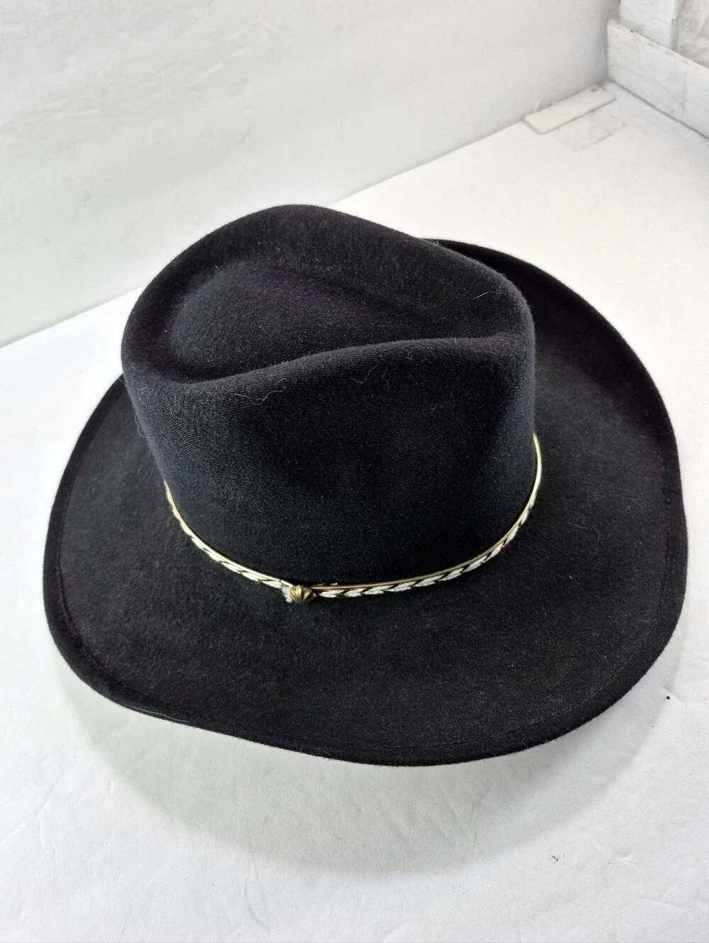 Summit Hat Co. 7X Wool Felt Black Western Cowboy Hat Size 6 5/8. Unisex Western